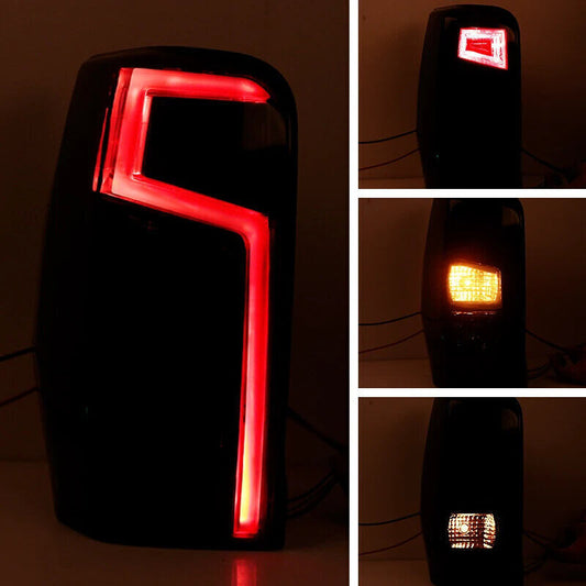 1 Pair Tail Light Rear Lamp Smoked Black LED for MITSUBISHI TRITON MR 2019-2021