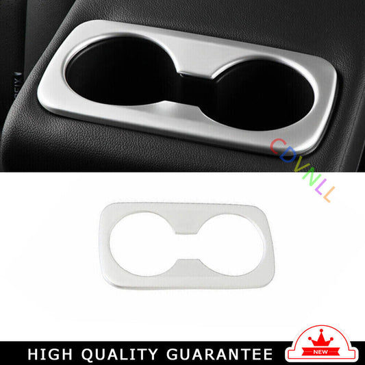 Rear Water Cup Holder Panel Cover Trim Fit for Kia Sportage 17-20 Matte Silver