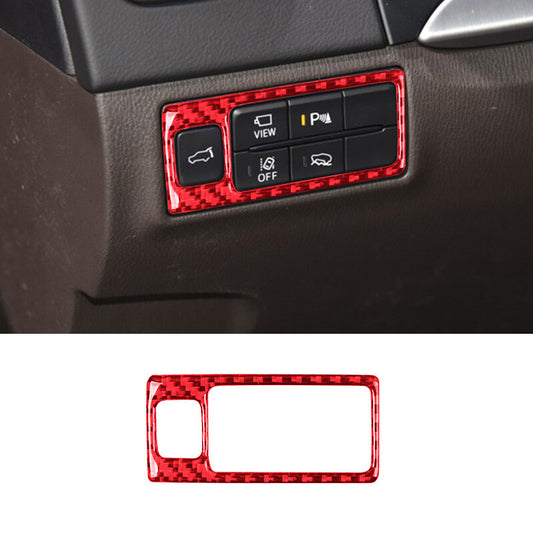 Red Carbon Fiber Interior Lighting Control Cover Trim for Mazda CX-9 2016-2022