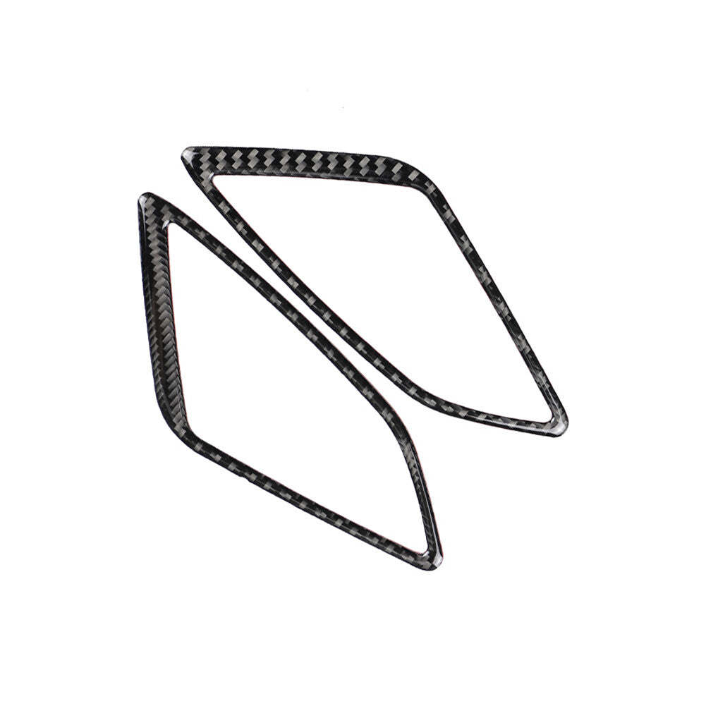 2x Carbon Fiber Dashboard Air Vent Outlet Cover Trim for Mazda 3 Axela 2014-2018