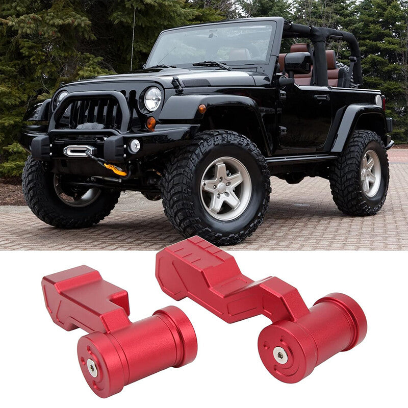 2pcs Red Car Gear Shift Lever Knob Cover Kit for Jeep for Wrangler JK JKU 2011-2018