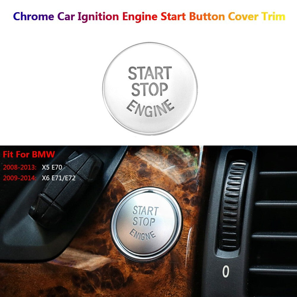 for BMW X5 X6 E70 E71 Car Ignition Engine Start Stop Switch Button Cover Sticker