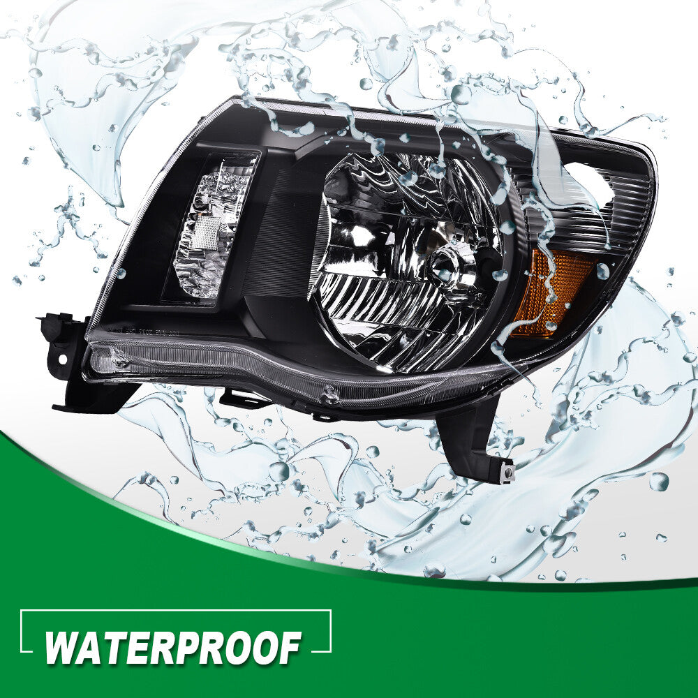 Suitable for 2005-2011 for Toyota Tacoma black headlights (left + right)
