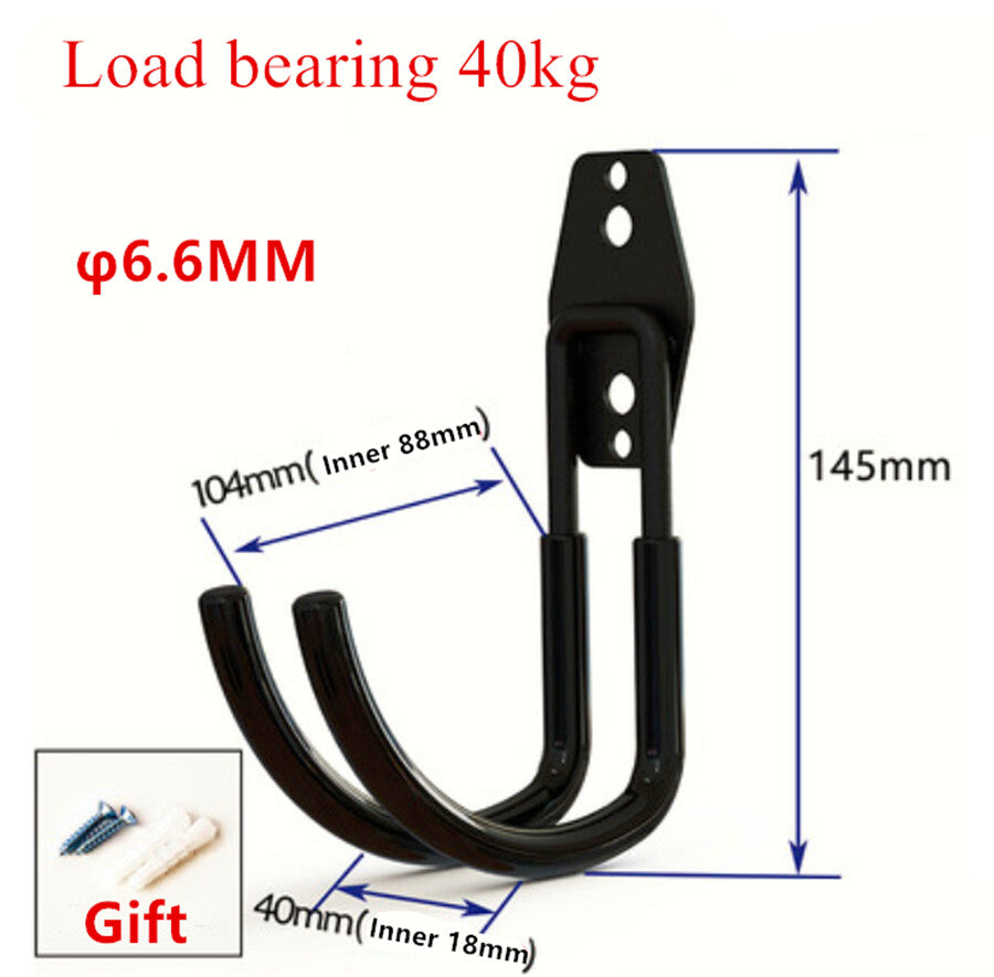 Motorcycle Helmet Holder Hook Jacket Bag Display Rack Wall Mount Hanger Black