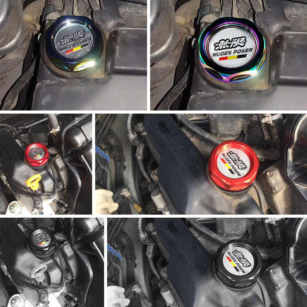 JDM Silver Oil Filler Cap Radiator Cap Battery Tie Down for Honda for Civic for Acura