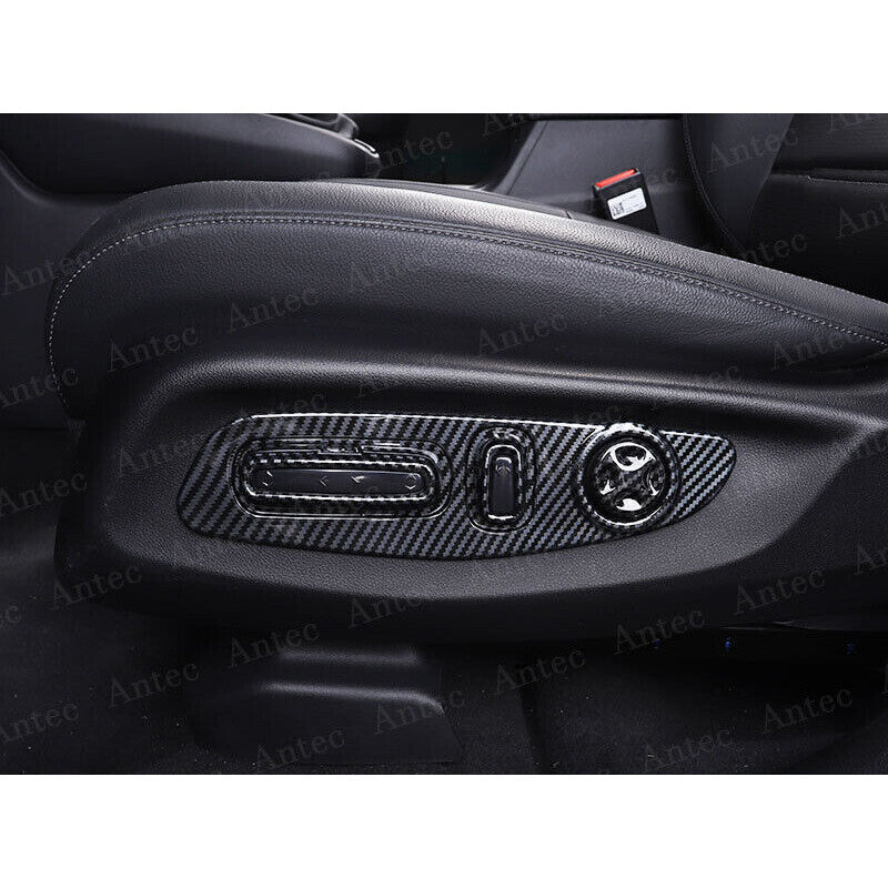 for Honda CR-V 2023-2024 Carbon Fiber for Seat Adjustment switch Panel Cover Trim 2x
