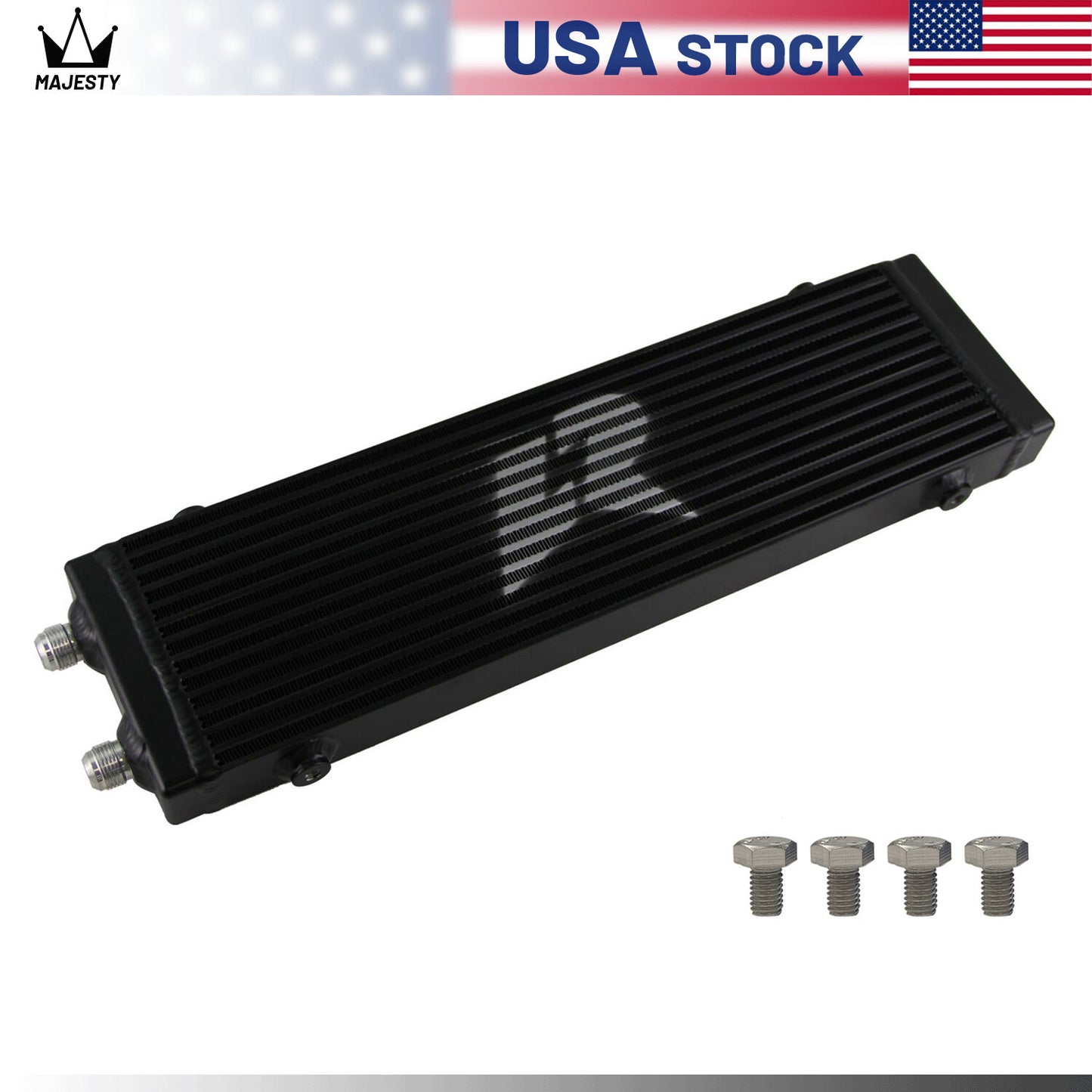 Universal Dual Pass Bar  Plate Oil Cooler Large Core:18.5x5.5x1.58