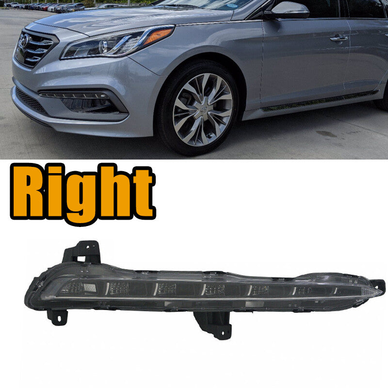 Right for Hyundai Sonata 2015-2017 LED fog lights and daytime running lights.