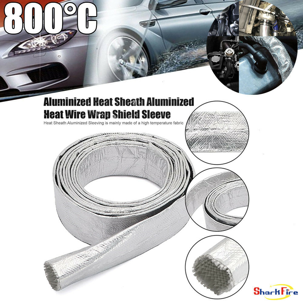 Aluminized heat shield, hot wire wrapped cover, suitable for automotive cable heat insulation.