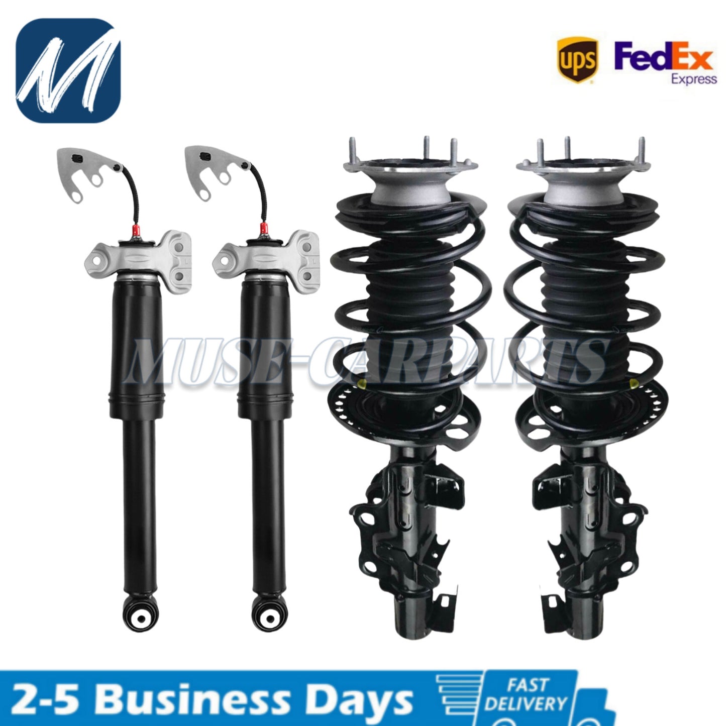 A pair of rear shock absorber strut assemblies for 2013-2020 for Lincoln MKZ gas-powered electric vehicles.