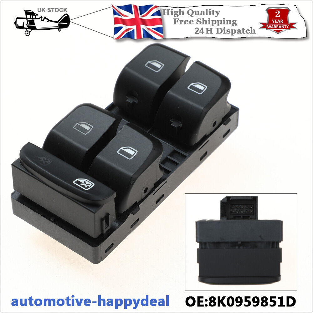 for AUDI A4 (B8) A5 Q5 MASTER WINDOW CONTROL SWITCH DRIVER SIDE 8K0959851D