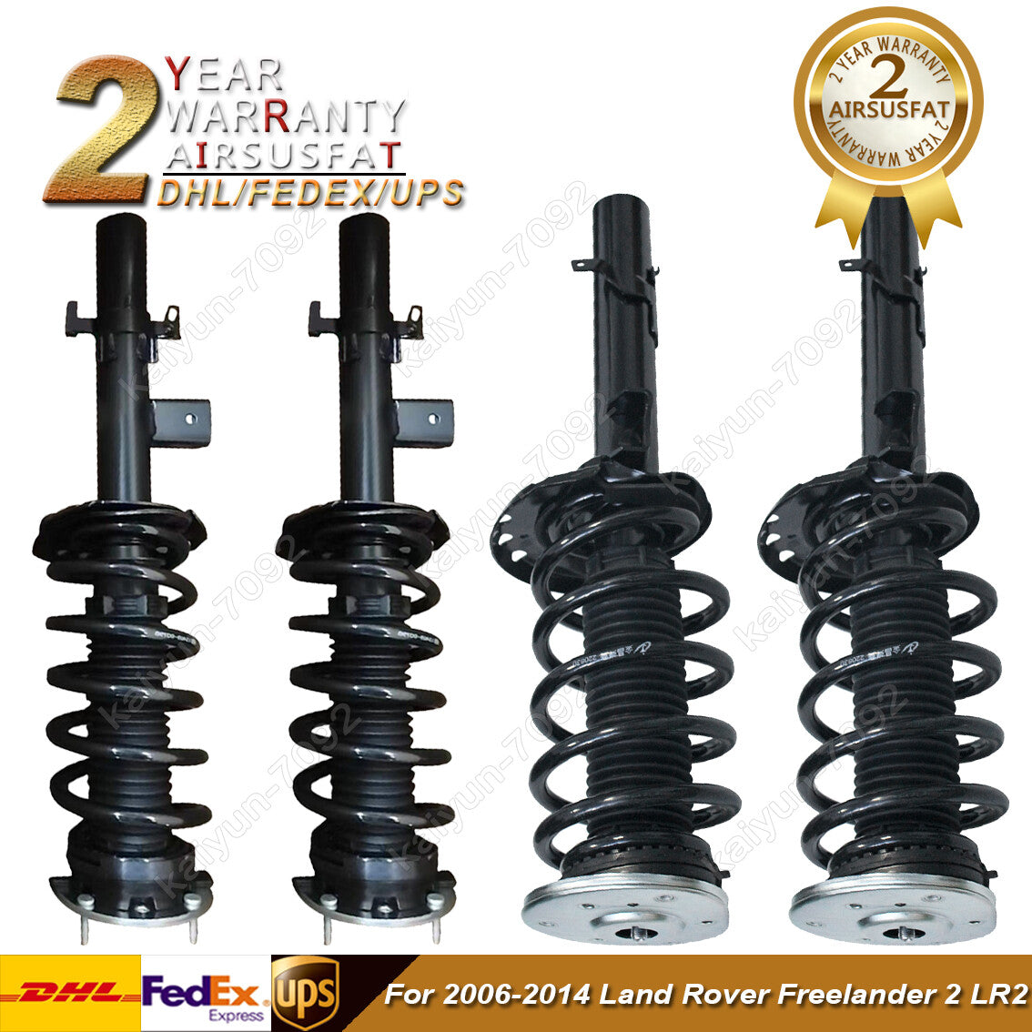 4x Front Rear Shock Strut Assemblys For 2006-2014 for Land Rover Freelander 2 LR2