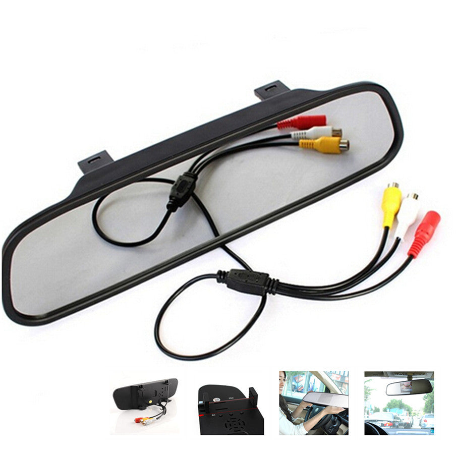Car Auto Rear View Parking Monitor 4.3 LCD Video TFT Color Mirror Display