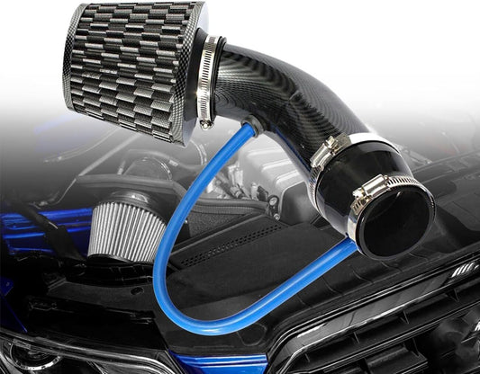 3 Car Cool Air Intake Kit Filter Induction Pipe w/ Aluminium Low Hose  Clamp