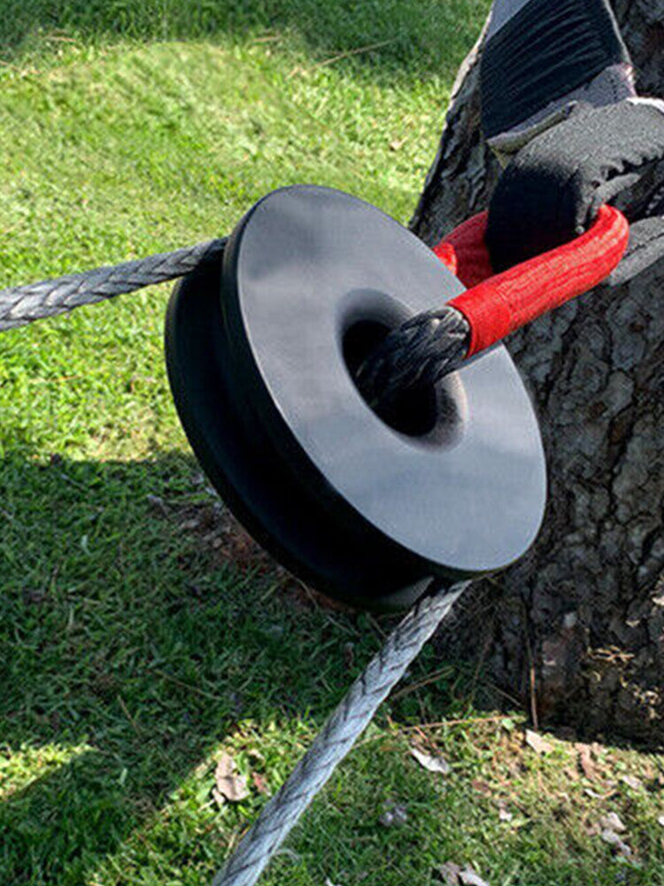 2PCS Black Winch Snatch Recovery Ring 66000 lbs For Soft Shackle ATV UTV Rcovery