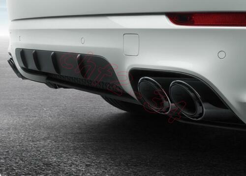 Fit for Porsche for Cayenne Black Steel Rear Exhaust Muffler Tip Tail Pipe 2018-2022