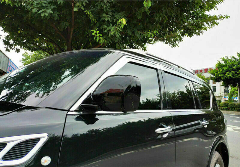for Nissan Armada Patrol 2017-2023 Chrome Window Visor Vent Shade Sun Rain Guard