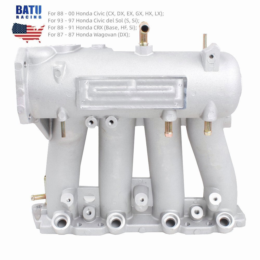 Silver Intake Manifold Fit for Honda for Civic CRX 1988-2000 Del Sol SOHC D Series