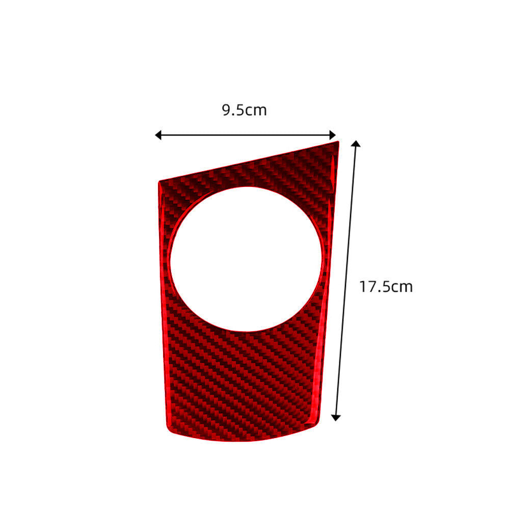 Red Carbon Fiber Inner Watercup Panel Decorative Cover Trim for BMW X3 2004-2010