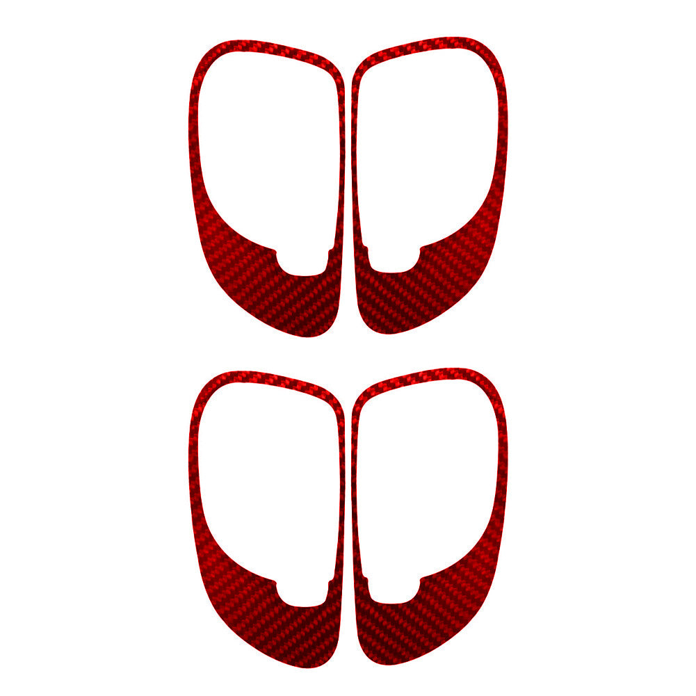 4Pcs Red Carbon Fiber Door Handle Frame Cover Trim for Chrysler 200 2011-2014