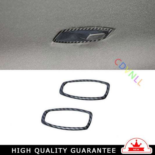 Rear Reading Lamp Frame Cover Trim 2PCS for Kia Carnival 2022-2023 Carbon Fiber