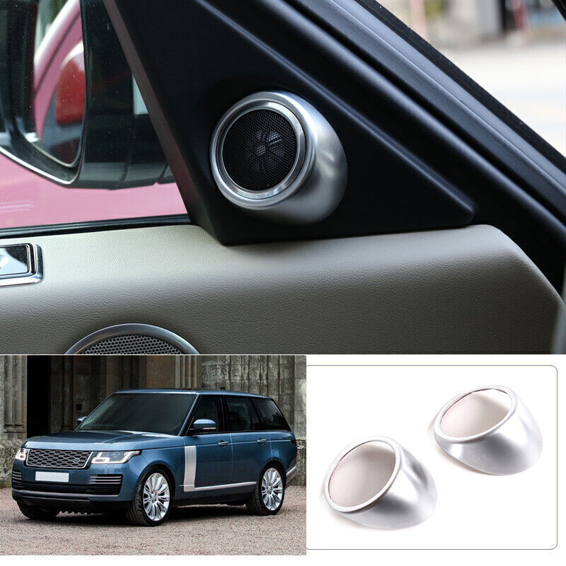 for Range Rover L405 13-2022 Matte Silver A Pillar Speaker Sound Cover Trim 2PCS