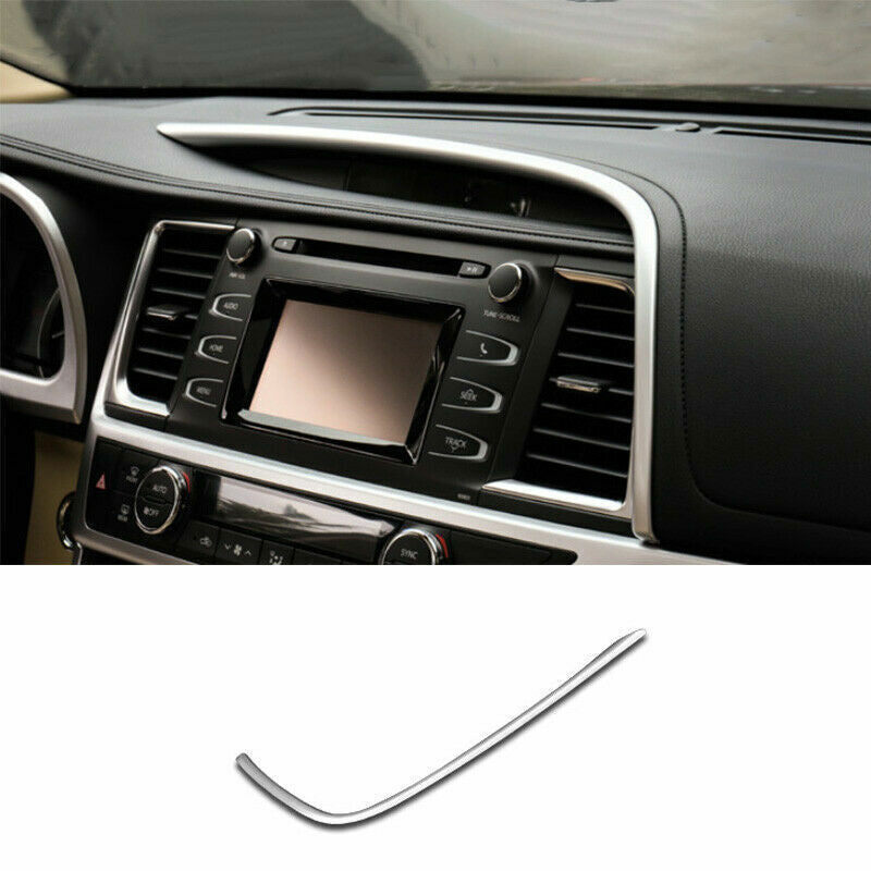 for Toyota Highlander 2014-2019 Silver Inner Console Dashboard Strip Cover Trim