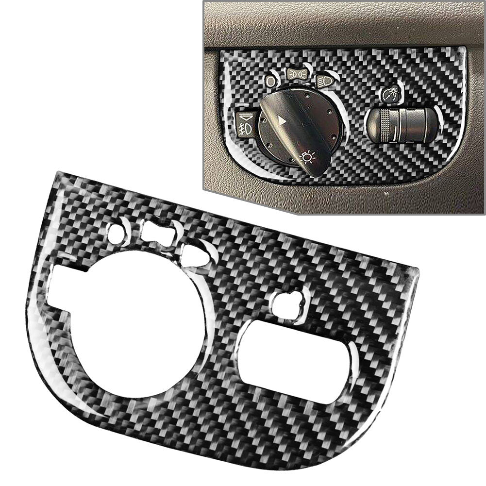 Headlight Switch Button Panel Cover Trim Carbon Fiber LHD for Audi TT 8N 2001-06