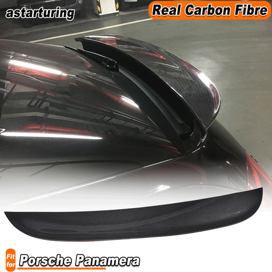 Fit for Porsche for Panamera 2014-2016 REAL Carbon Rear Trunk Spoiler Boot Lip Wing