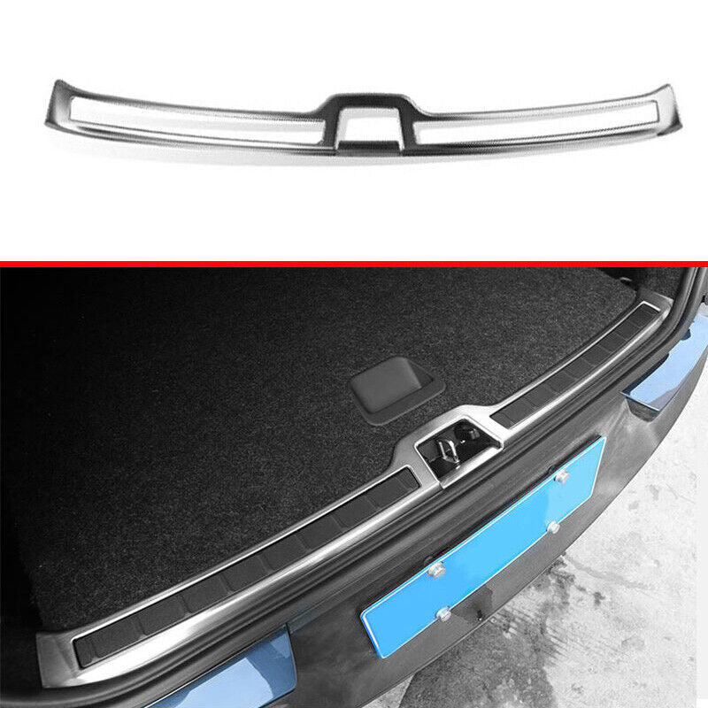 for Volvo XC40 2019-23 Steel Silver Rear Bumper Sill Plate Protector Guard Trim