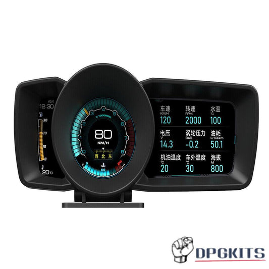 Universal Digital Speedometer OBD2+GPS Car HUD Head Up Display LCD Screen RPM