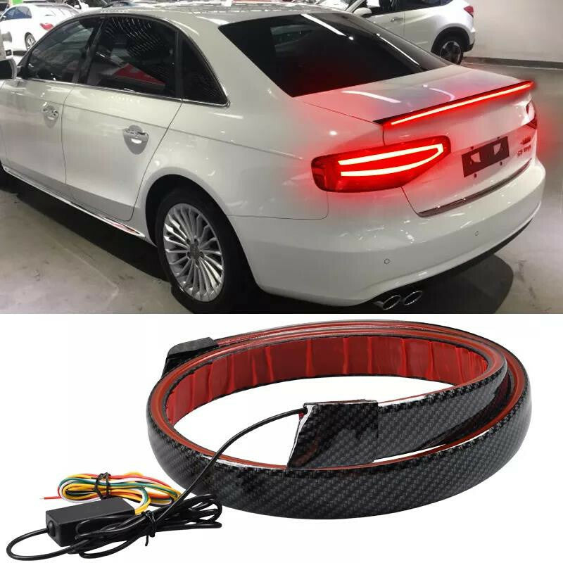 Car Trunk Tail Brake LAMP Waterproof LED Lamp High Rear Carbon Fiber Stop Light