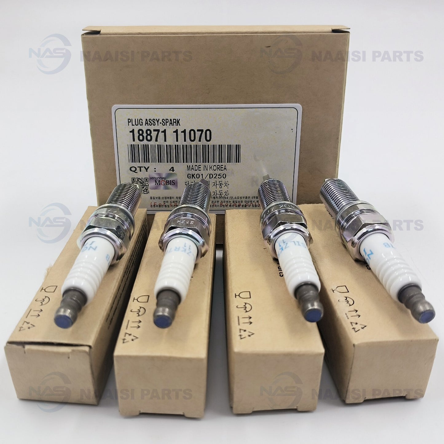 Equipment Manufacturer  New 4X Spark Plugs for 2020-2023 for Hyundai and for Kia 1.6L, 2.0L, and 2.5L Models. 18871-11070