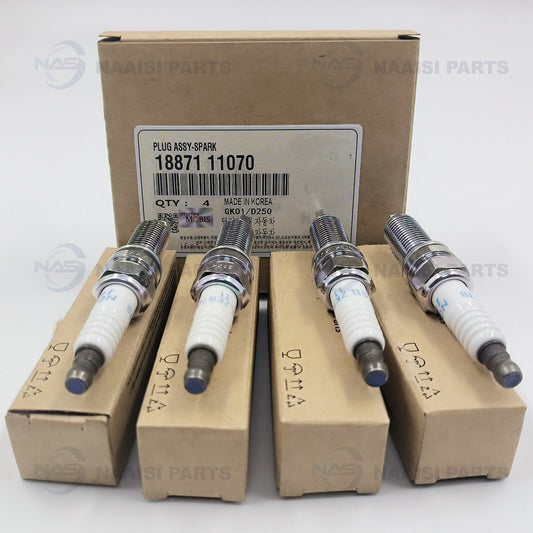 Equipment Manufacturer  New 4X Spark Plugs for 2020-2023 for Hyundai and for Kia 1.6L, 2.0L, and 2.5L Models. 18871-11070