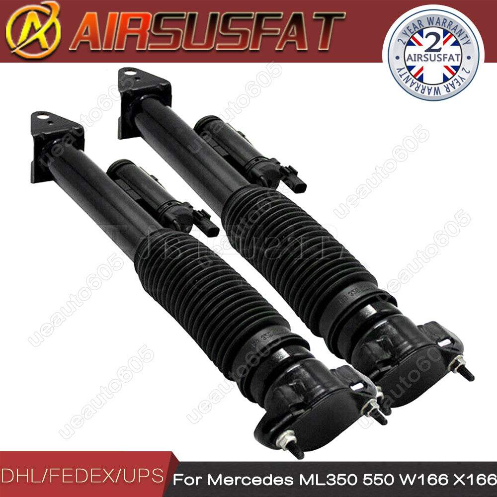 2x Rear Air Suspension Shock Absorbers for Mercedes ML350 550 W166 X166 w/ADS