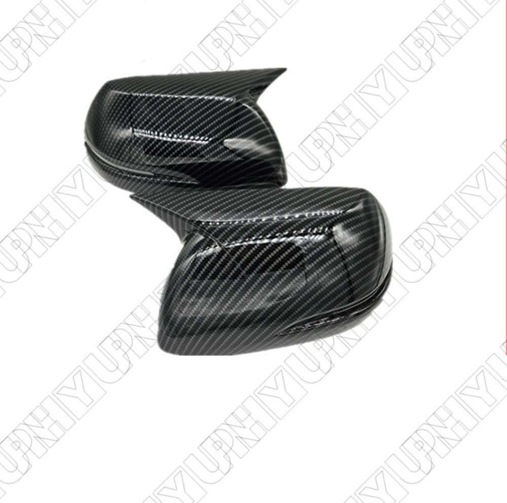 for Honda for Civic 9th 12-15 Carbon Fiber Look Ox Horn Rear View Side Mirror Cover