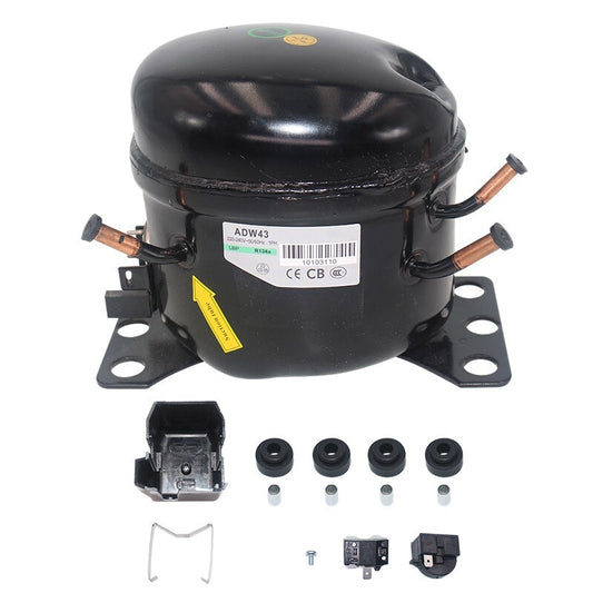 220V Car Refrigeration Air Compressor R134a Fridge Freezer Marine Solar ADW43