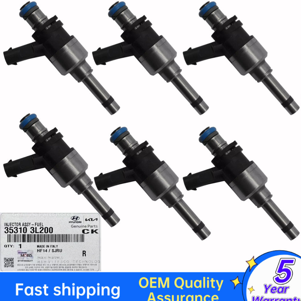 6 Fuel Injectors for 2017-2024 for Hyundai Palisade and for Kia Tellurium 353103L200