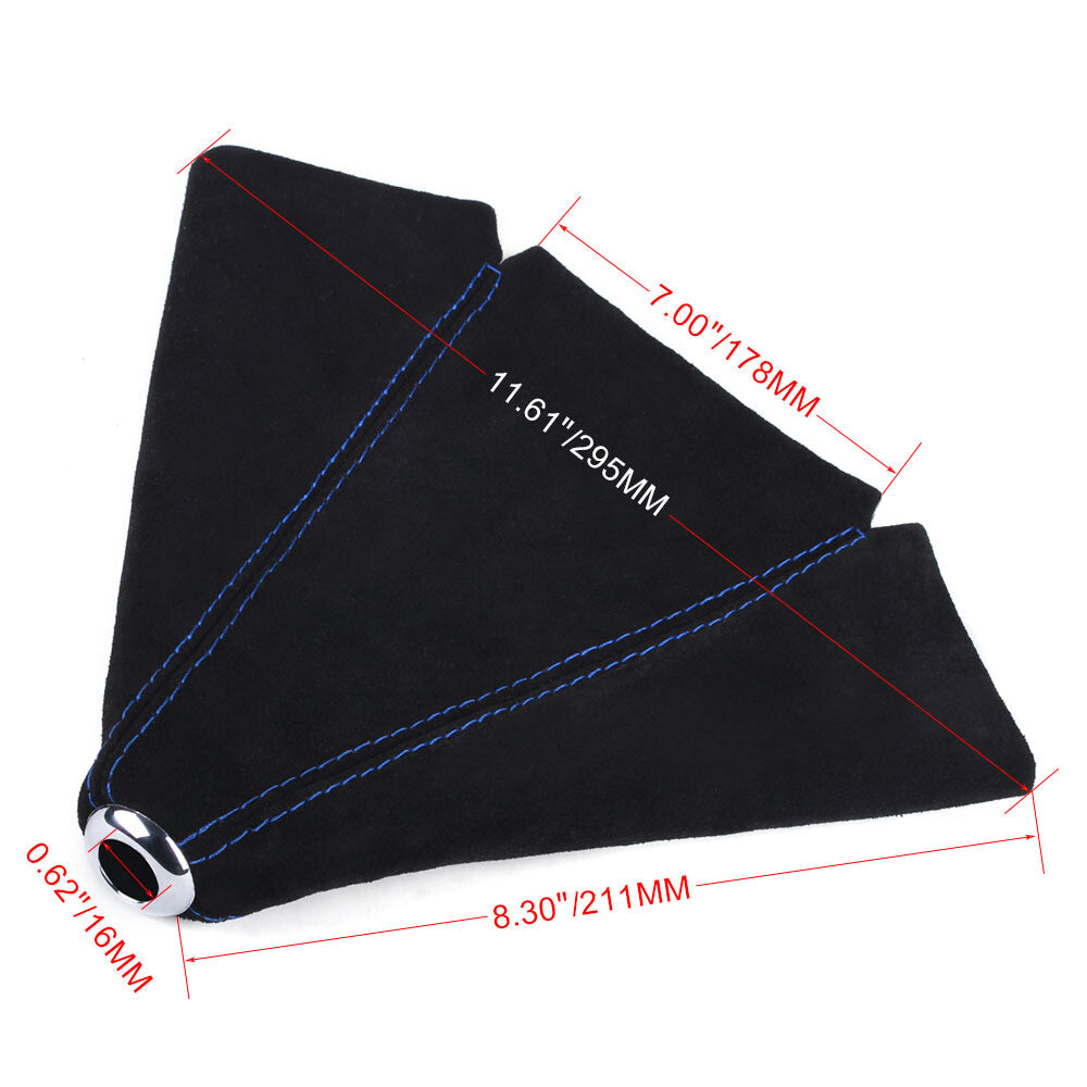 Suede Leather Manual Gear Stick Shift Knob Cover Boot Gaiter Cover Universal