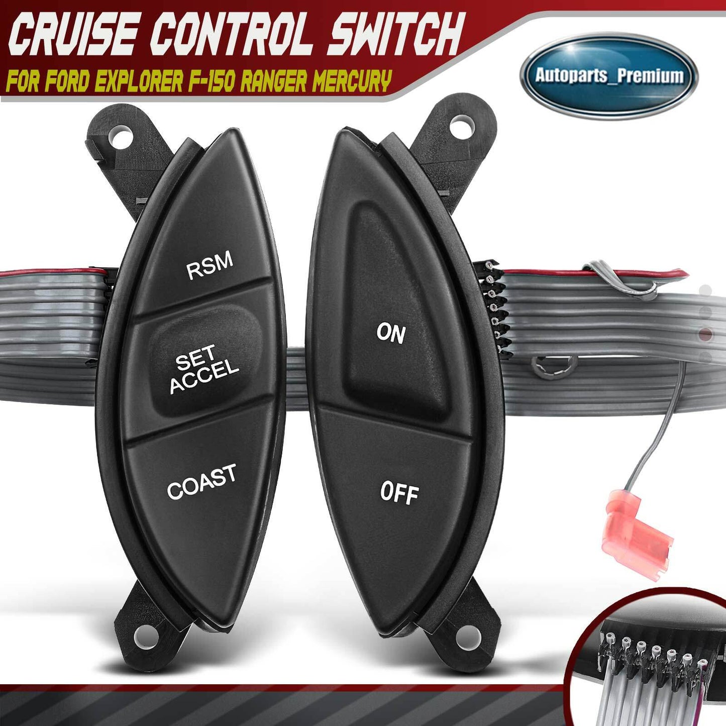 Steering wheel cruise control switch for Ford Explorer F-150 Ranger Mountaineer