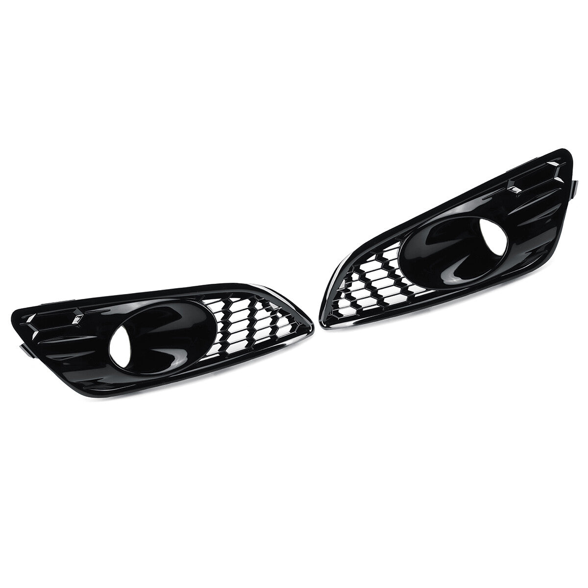 Honeycomb gloss black front fog light cover grille for Ford Fiesta MK7 Zetec S