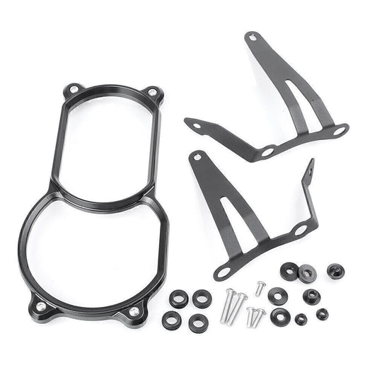 Front Headlight Lens Guard Cover Fit for BMW R1200GS LC 13-16 Adventure 14-16 Black
