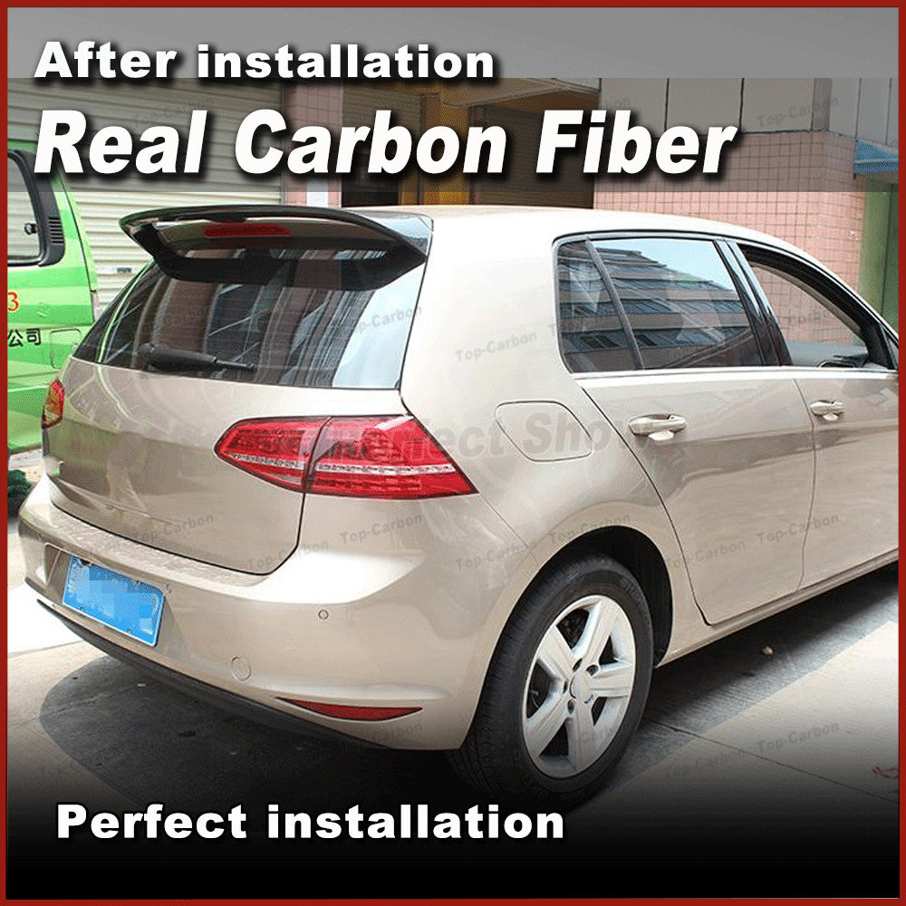 Carbon Fiber Rear Roof Spoiler Wing For Volkswage for Golf 7 MK7 VII 14-17 Non GTI R