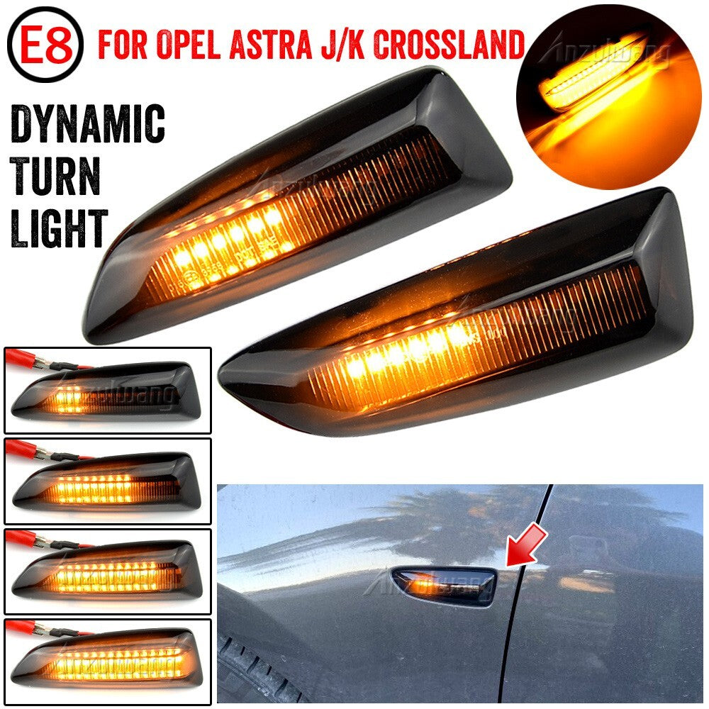 Dynamic Side Marker Turn Light for Opel Astra J Crossland Grandland Insignia
