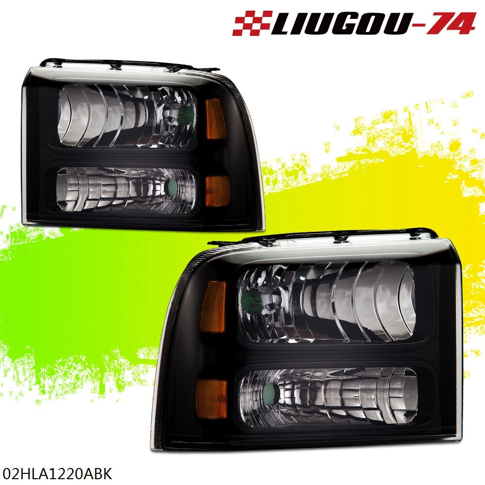 Suitable for 2005-2007 for Ford F250/F350 projector headlights (left + right -).