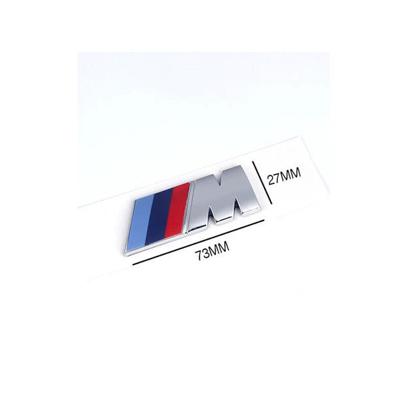 for BMW Bright Silver M Series X4M Trunk Emblem Lettering Decal Badge Set