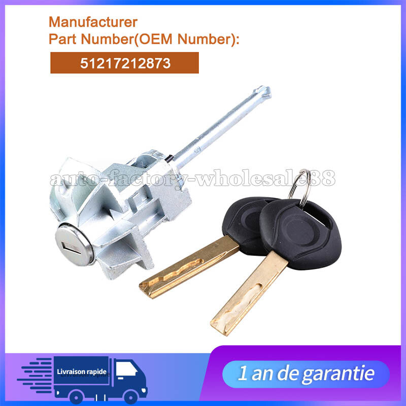 Barillet Serrure de Porte Avant Gauche + Cl¨¦s Pour for Bmw S¨¦rie 3 51217212873 Neuf