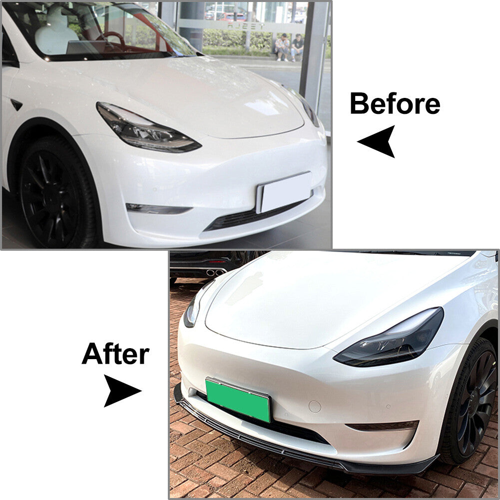 for Tesla for Model Y 2020-2022 21 Car Front Bumper Lip Chin Spoiler Splitter