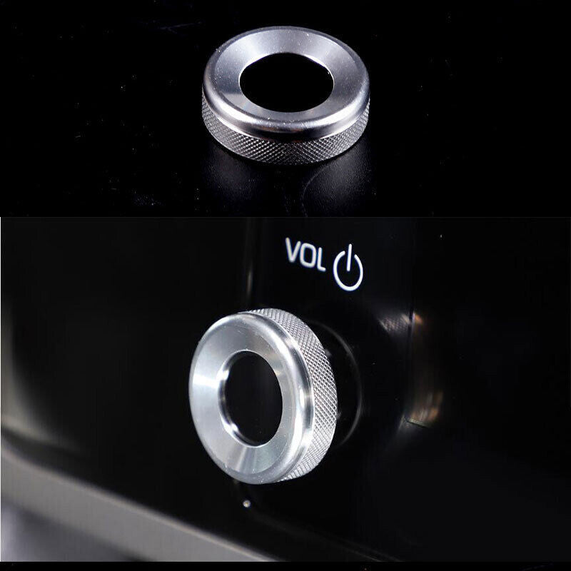 for Toyota Tundra 2022-2024 Silver Aluminum Console Volume Switch Button Ring 1X