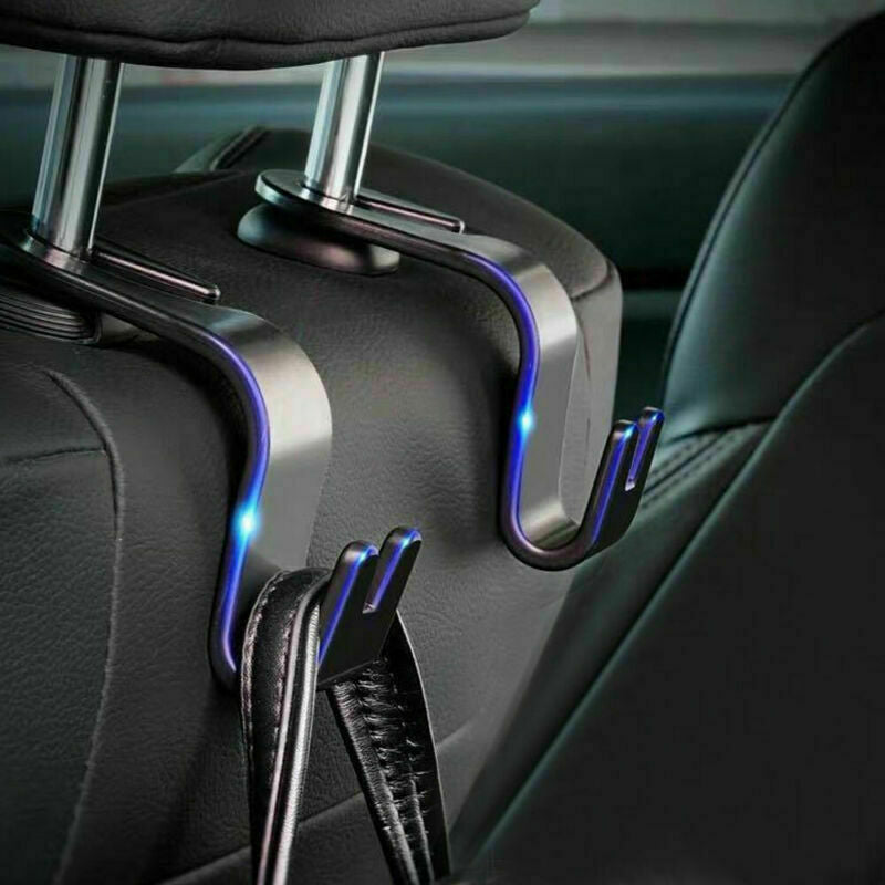 2pcs Black Car for Seat Hook Purse Hanger Bag Organizer Holder Clip Car Accessories